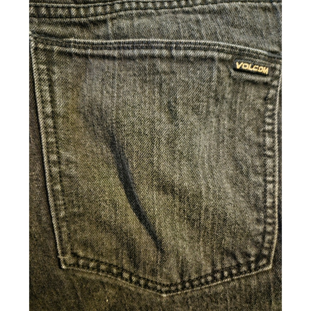 Volcom Solver Jeans Modern Fit Denim Men's Size 36 X 29 Black Straight (37x29)** - Picture 10 of 15